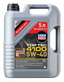 Синтетическое масло Top Tec 4100 5W-40 для VW, BMW, MB, Porsche