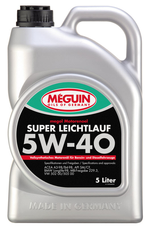 ПАО-Синтетическое легкотекучее моторное масло Super Leichtlauf (vollsyntisch) SAE 5W-40